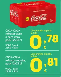 HiperDino COCA-COLA refresco zero o zero-zero oferta