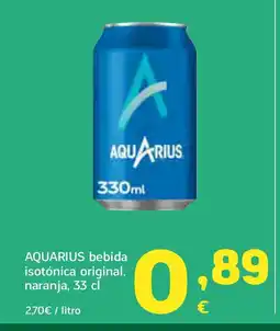 HiperDino AQUARIUS bebida isotónica original, naranja oferta