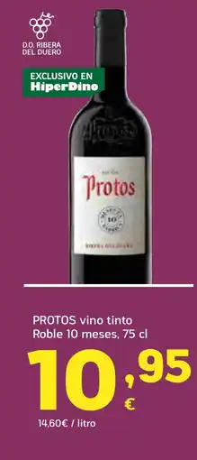 HiperDino PROTOS vino tinto Roble 10 meses oferta