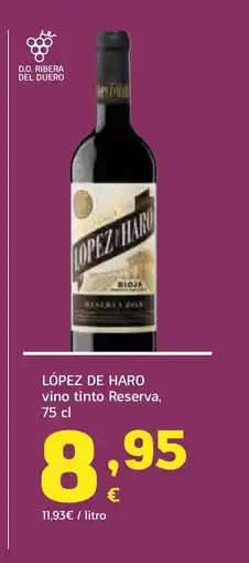 HiperDino LÓPEZ DE HARO vino tinto Reserva oferta