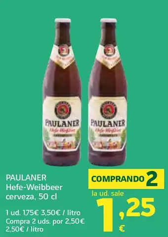 HiperDino PAULANER Hefe-Weibbeer cerveza oferta