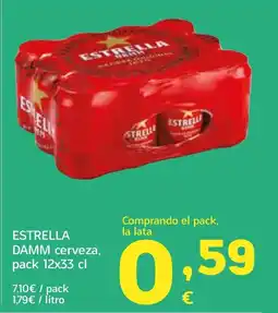 HiperDino ESTRELLA DAMM cerveza oferta