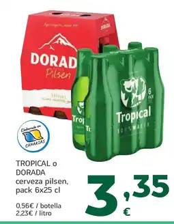 HiperDino TROPICAL O DORADA cerveza pilsen oferta