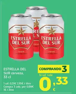 HiperDino ESTRELLA DEL SUR cerveza oferta