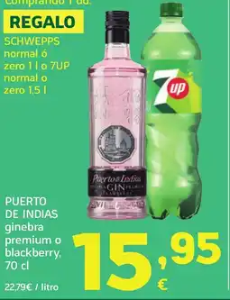 HiperDino PUERTO DE INDIAS ginebra premium o blackberry oferta