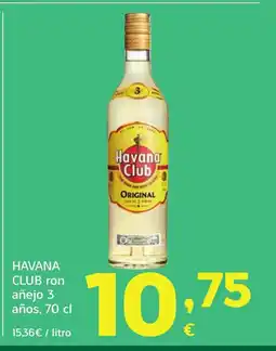 HiperDino HAVANA CLUB ron añejo 3 años oferta