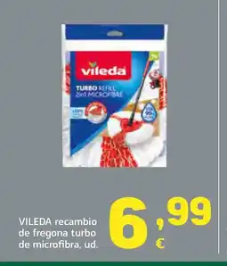 HiperDino VILEDA recambio de fregona turbo de microfibra, ud. oferta