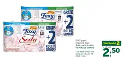 HiperDino FOXY papel higiénico Maxi Seda, pack 4 rollos oferta