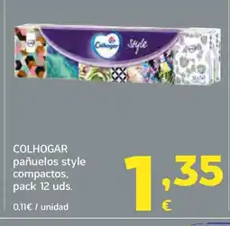 HiperDino COLHOGAR pañuelos style compactos, pack 12 uds. oferta
