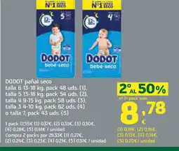 HiperDino DODOT pañal seco oferta