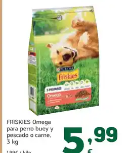 HiperDino FRISKIES Omega para perro buey y pescado o carne oferta