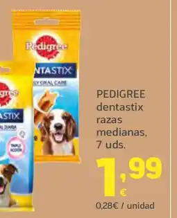 HiperDino PEDIGREE dentastix razas medianas, 7 uds. oferta