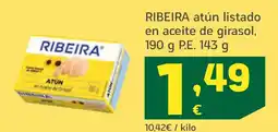 HiperDino RIBEIRA atún listado en aceite de girasol oferta
