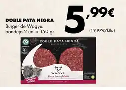 Supermercados Lupa DOBLE PATA NEGRA Burger de Wagyu, bandeja oferta
