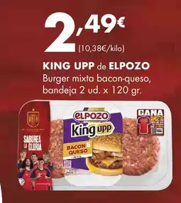 Supermercados Lupa KING UPP de ELPOZO Burger mixta bacon-queso, bandeja oferta
