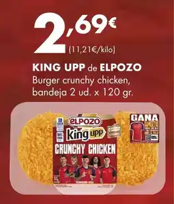 Supermercados Lupa KING UPP de ELPOZO Burger crunchy chicken, bandeja oferta