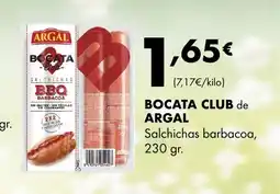 Supermercados Lupa BOCATA CLUB de ARGAL Salchichas barbacoa oferta