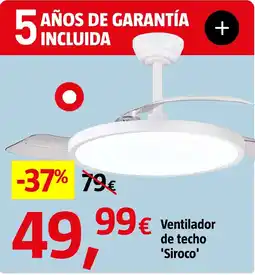 Bauhaus Ventilador de techo 'Siroco' oferta