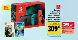 Carrefour Consola + Dragonball Xenoverse 2, Mario + Rabbids Kingdom Battle y Mario + Rabbids Sparks of Hope oferta