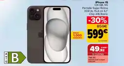 Carrefour iPhone 15 128 GB, 5G oferta