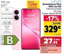 Carrefour VIVO Smartphone libre V60 Lite 5G oferta