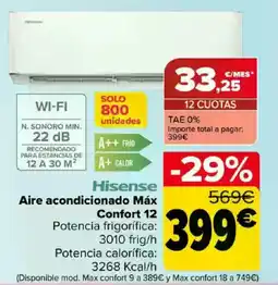 Carrefour Aire acondicionado Máx Confort 12 oferta