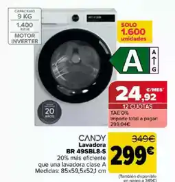 Carrefour CANDY Lavadora BR 49SBL8-S oferta
