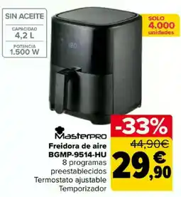 Carrefour MASTERPRO Freidora de aire BGMP-9514-HU oferta