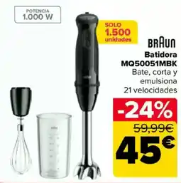 Carrefour BRAUN Batidora MQ50051MBK oferta