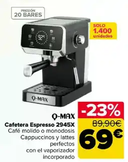 Carrefour Q-MAX Cafetera Espresso 2945X oferta