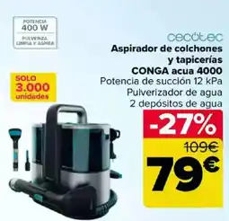 Carrefour CECOTEC Aspirador de colchones y tapicerías CONGA acua 4000 oferta
