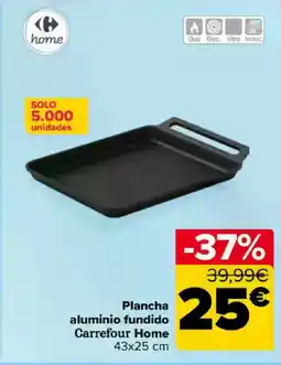 Carrefour Plancha aluminio fundido Carrefour Home 43x25 cm oferta