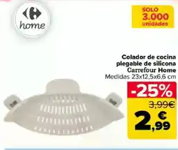 Carrefour Colador de cocina plegable de silicona Carrefour Home oferta