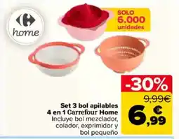 Carrefour Set 3 bol apilables 4 en 1 Carrefour Home oferta