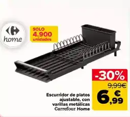 Carrefour Escurridor de platos ajustable, con varillas metálicas Carrefour Home oferta