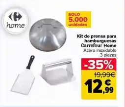 Carrefour Kit de prensa para hamburguesas Carrefour Home oferta