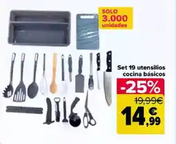 Carrefour Set 19 utensilios cocina básicos oferta