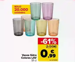 Carrefour LAV Vasos Sidra Colores oferta