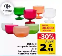 Carrefour Bol o copa de helado burbujas colores Carrefour Home oferta