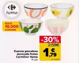 Carrefour Cuenco porcelana decorado frutas Carrefour Home oferta