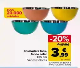 Carrefour Ensaladera Inox. fondo color oferta