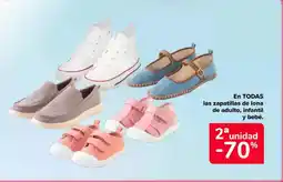 Carrefour En todas las zapatillas de lona de adulto, infantil y bebé. oferta