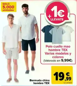Carrefour TEX Bermuda china hombre oferta