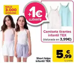 Carrefour TEX Short felpa infantil oferta