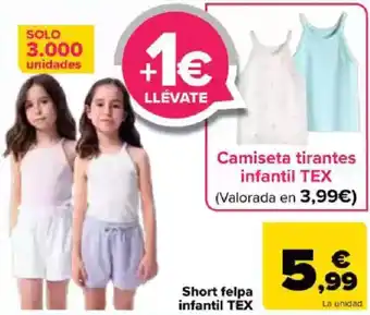 TEX Short felpa infantil