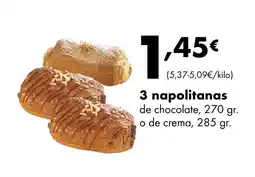 Supermercados Lupa 3 napolitanas de chocolate o de crema oferta