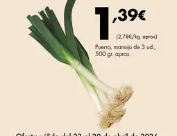 Supermercados Lupa Puerro, manojo de 3 ud oferta