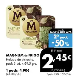 Supermercados Lupa MAGNUM de FRIGO Helado de pistacho oferta