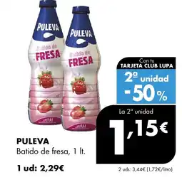 Supermercados Lupa PULEVA Batido de fresa oferta