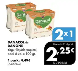 Supermercados Lupa DANACOL de DANONE Yogur líquido tropical oferta